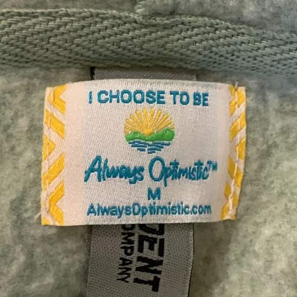 Always Optimistic Men's Mountain Sunrise Curved Hem‎ Long Sleeve Hoodie Size M - Picture 6 of 14